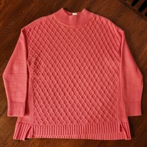 Beautiful Talbots Pink Mockneck Sweater NWT  Size X